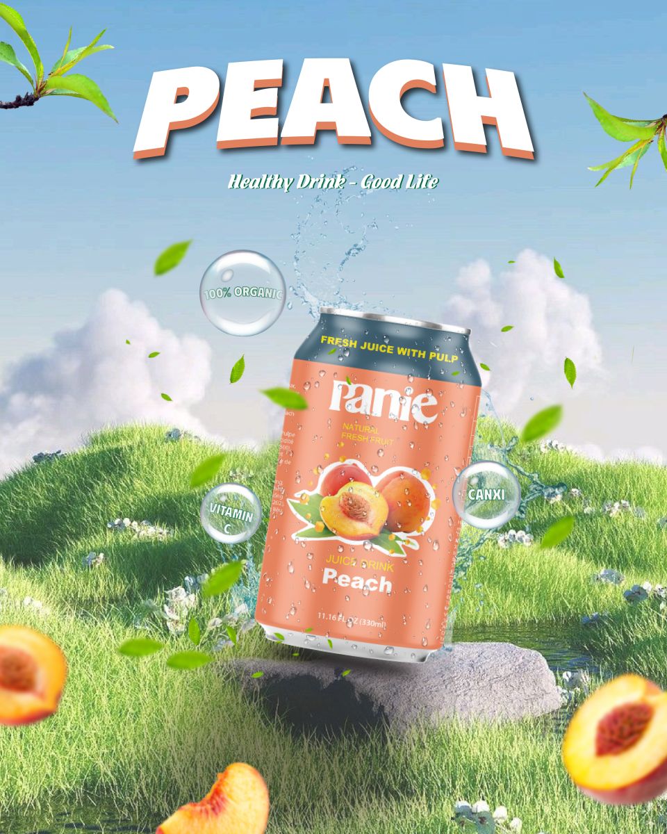 Nước ép đào đóng lon