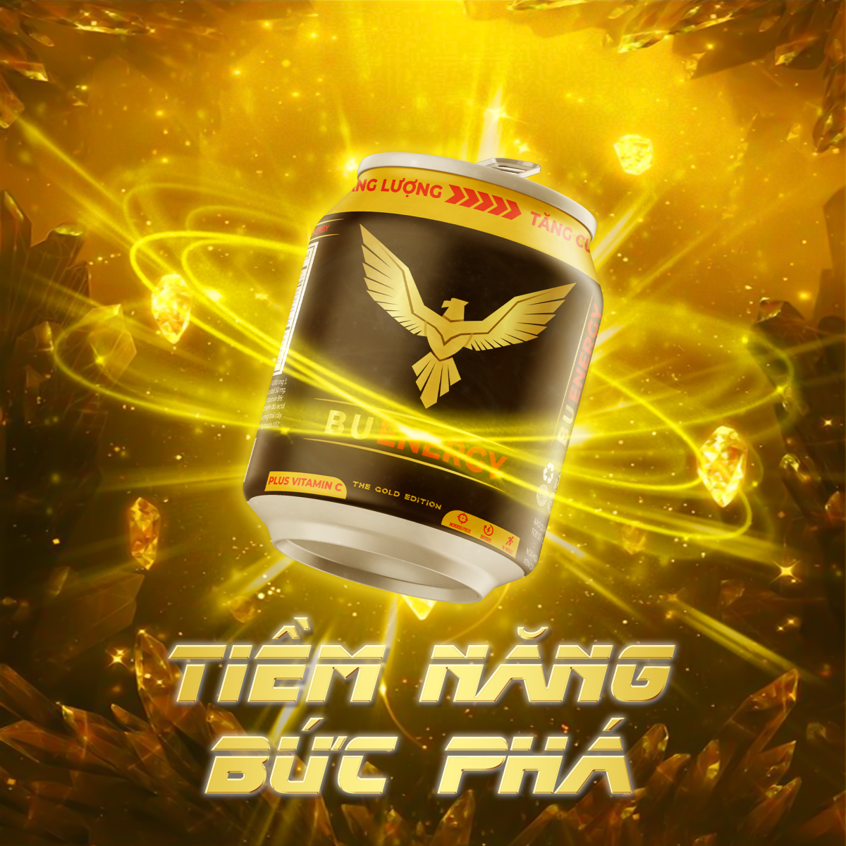 Nước tăng lực BU năng lượng bức phá