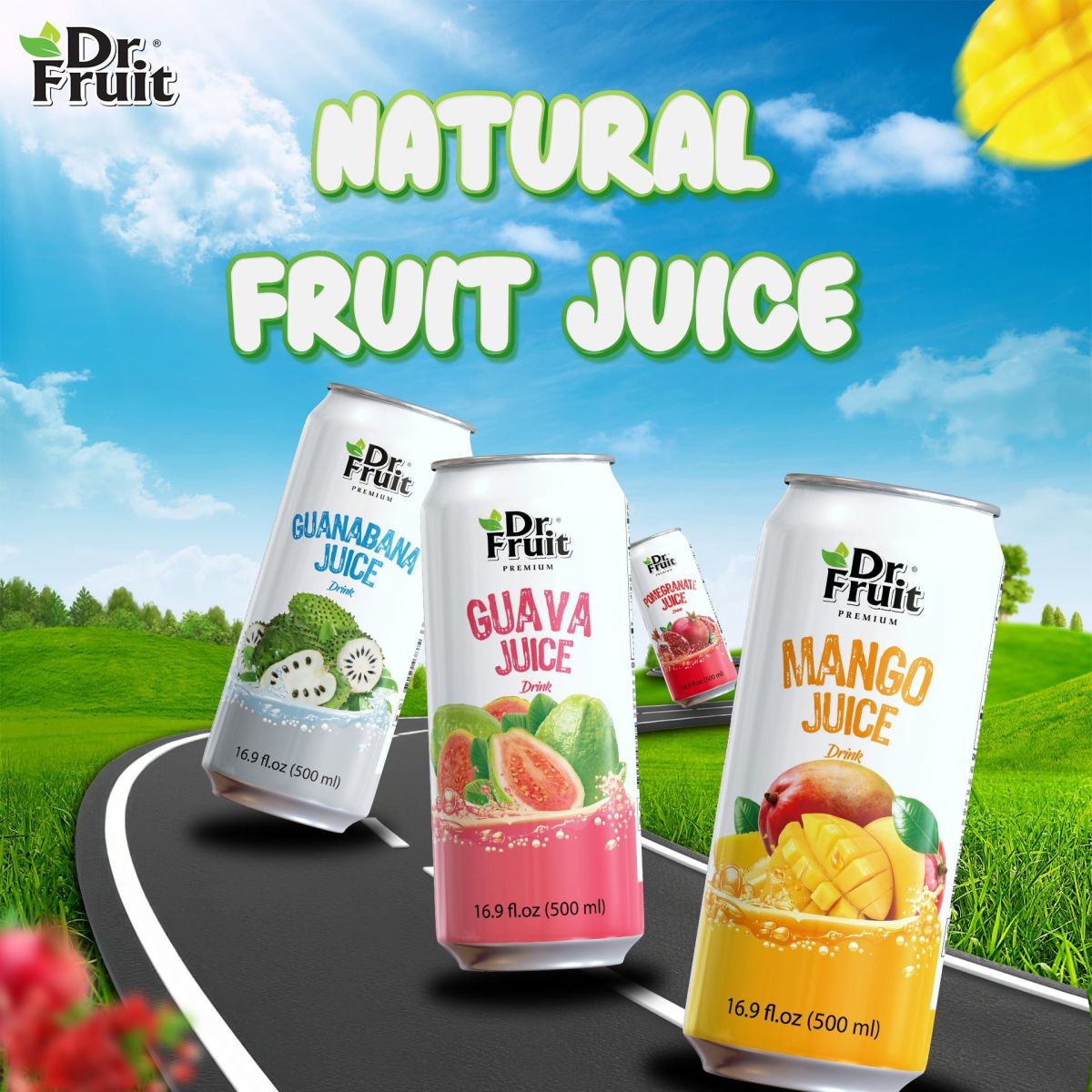 Nước ép trái cây Dr Fruit 500ml với thịt trái cây thật